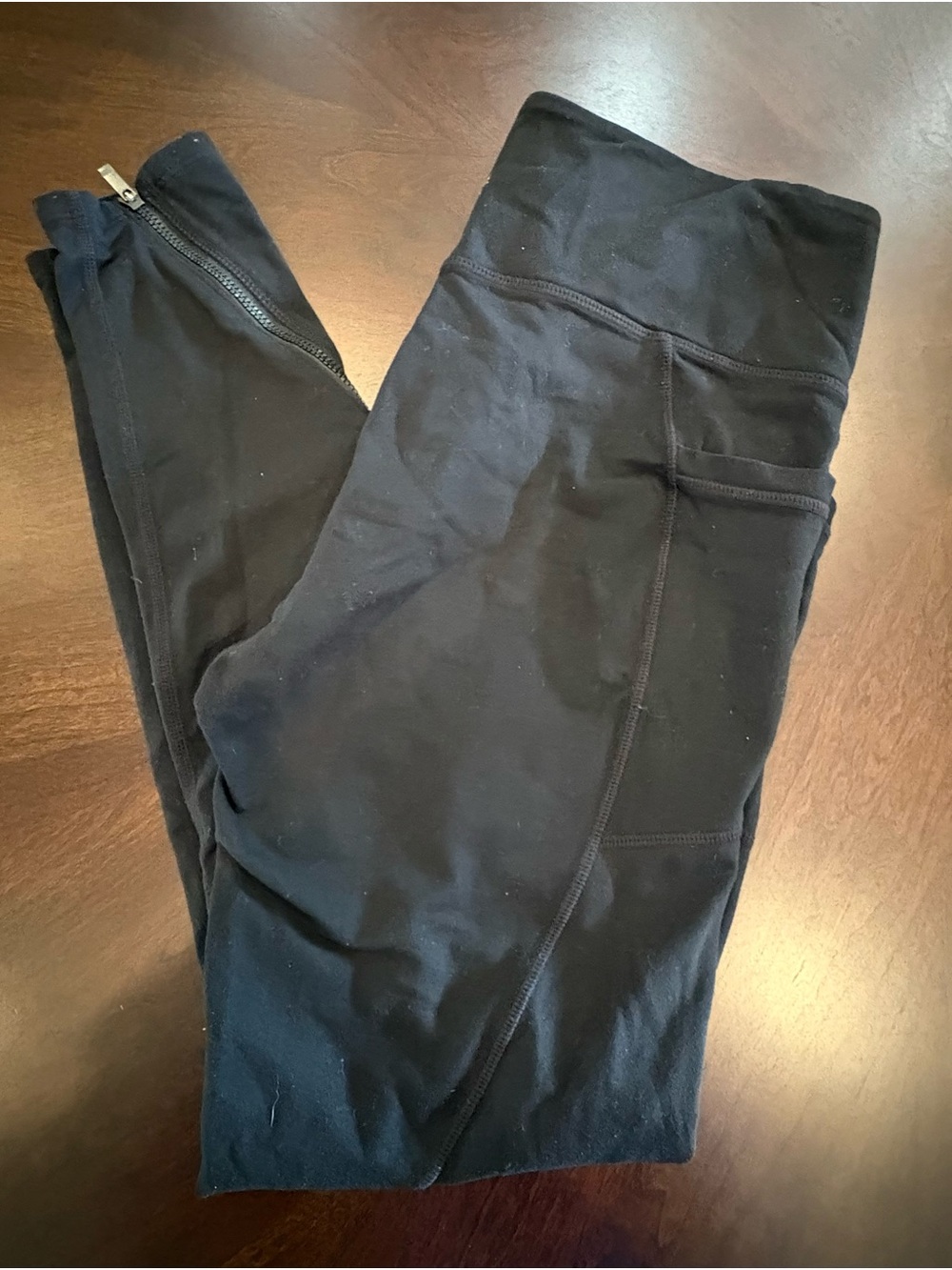 Athleta Black High-Waist Leggings with Side Pocket